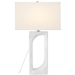 Настольная лампа на прямоугольном корпусе с тканевым абажуром One Piece Support варинант исполнения - 2 | Loft Concept в Твери