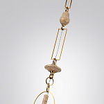 Подвесной светильник с круглым прозрачным плафоном и декоративной каменной вставкой Tectona  варинант исполнения - 6 | Loft Concept в Твери