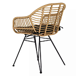 Стул с ротанговым плетением Wicker Half Chair с подлокотниками варинант исполнения - 3 | Loft Concept в Твери