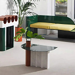 Дизайнерский журнальный стол с рельефным основанием Dutynor варинант исполнения - 4 | Loft Concept в Твери