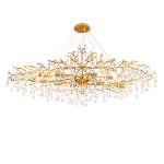 Люстра круглая подвесная с декором в виде ветвей и прозрачных подвесок из стекла в форме капель Droplet Chandelier варинант исполнения - 1 | Loft Concept в Твери