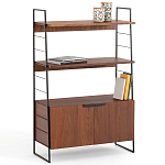 Стеллаж из стали и орехового дерева Derek Wood Rack варинант исполнения - 1 | Loft Concept в Твери