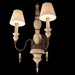 Бра с двумя конусовидными белыми тканевыми абажурами Terrain варинант исполнения - 4 | Loft Concept в Твери