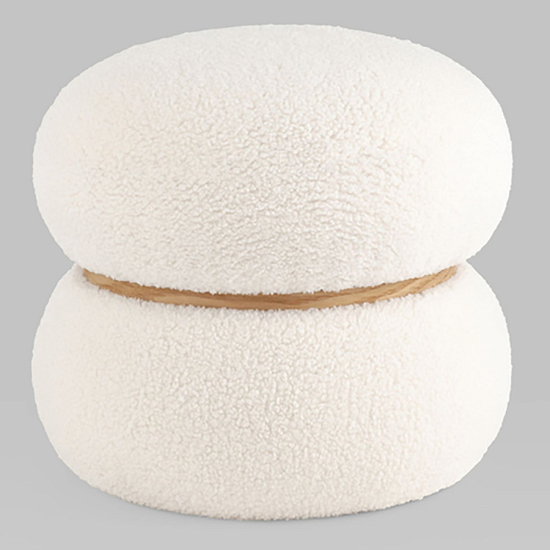 Пуф Полли S тедди белый Белый Древесина в Твери | Loft Concept 