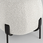 Пуф в ткани букле молочного цвета Pikelet варинант исполнения - 4 | Loft Concept в Твери