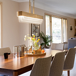 Люстра подвесная прямоугольная цвета латунь Kichler варинант исполнения - 8 | Loft Concept в Твери