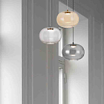 Подвесной светильник с янтарным рифленым стеклянным плафоном Ferm Living варинант исполнения - 8 | Loft Concept в Твери