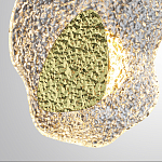 Бра с рельефным волнообразным стеклянным плафоном и вставкой из мрамора Liquid Stone варинант исполнения - 5 | Loft Concept в Твери