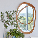 Ассиметричное зеркало в дубовой раме Infinity Symbol варинант исполнения - 2 | Loft Concept в Твери