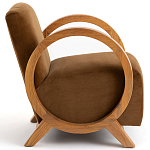 Кресло с круглыми деревянными подлокотниками Modesto Chair варинант исполнения - 3 | Loft Concept в Твери