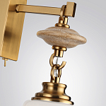 Бра со стеклянным плафоном конусообразной формы и декоративной вставкой из джута Tectona  варинант исполнения - 6 | Loft Concept в Твери