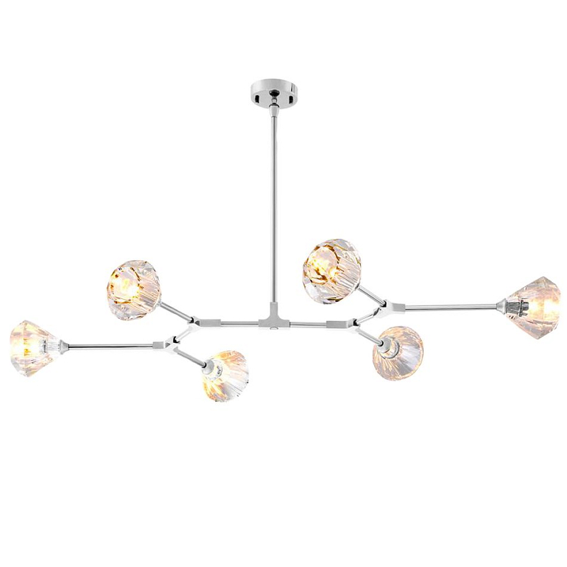 Люстра Chandelier Salasco Никель Прозрачный (Transparent) Люстра Chandelier Salasco Никель Прозрачный (Transparent) в Твери | Loft Concept