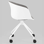 Офисное кресло из пластика с мягким сиденьем Eggshell Grey варинант исполнения - 4 | Loft Concept в Твери