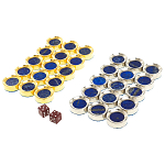 Нарды настольные из натурального камня лазурит и долерит Backgammon from Stone варинант исполнения - 11 | Loft Concept в Твери