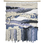 Современное ткачество гобелен в синих оттенках Blue Undine II варинант исполнения - 4 | Loft Concept в Твери