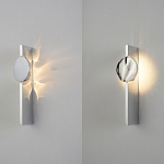 Бра с круглым зеркальным диском на прямоугольном соновании Reflection Circle Glow варинант исполнения - 3 | Loft Concept в Твери