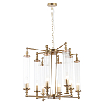 Люстра с 8-ю прозрачными цилиндрическими плафонами Jeanette варинант исполнения - 8 | Loft Concept в Твери