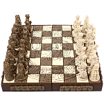 Шахматы  из  камня Cargador del Tiempo Chess Мексика ручная работа варинант исполнения - 1 | Loft Concept в Твери