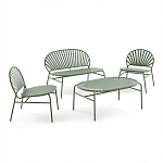 Зелёная скамья из стали Goodwin Metal Bench Green варинант исполнения - 8 | Loft Concept в Твери