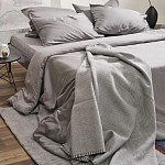 Плед из шерсти мериноса серого цвета 130×180 см Gray Waves варинант исполнения - 8 | Loft Concept в Твери
