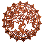 Панно из дерева круглое Sakura Panel With Trees варинант исполнения - 1 | Loft Concept в Твери