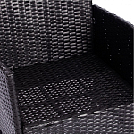 Обеденный комплект из искуственного ротанга Vintara черный варинант исполнения - 6 | Loft Concept в Твери
