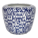 Кашпо с орнаментом в сочетании белого и синего цвета Artistic Flowerpot варинант исполнения - 1 | Loft Concept в Твери