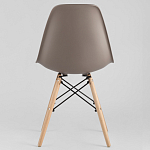 Пластиковый стул на ножках из массива бука Eames Cappuccino варинант исполнения - 5 | Loft Concept в Твери