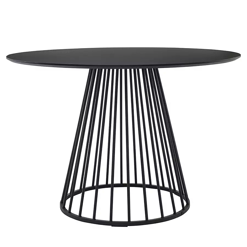Круглый обеденный стол с основанием в виде конуса Dining table in Loft Style Черный Круглый обеденный стол с основанием в виде конуса Dining table in Loft Style Черный в Твери | Loft Concept