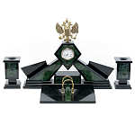 Настольный письменный набор из нефрита Герб России Dignity варинант исполнения - 1 | Loft Concept в Твери