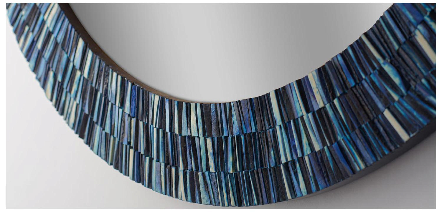 Зеркало Bone Inlay Round Mirror Зеркало Bone Inlay Round Mirror - Loft-Concept в Твери
