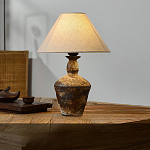 Настольная лампа с керамическим фактурным основанием и тканевым абажуром Eastern Tale варинант исполнения - 5 | Loft Concept в Твери