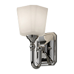 Бра для ванных комнат с белым матовым плафоном квадратной формы на основании цвета хром Feiss варинант исполнения - 1 | Loft Concept в Твери