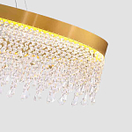 Люстра подвесная овальная с хрустальными подвесками Crystal Art  варинант исполнения - 2 | Loft Concept в Твери