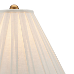 Настольная лампа с фактурным конусовидным абажуром и кожаным каркасом Malifis варинант исполнения - 2 | Loft Concept в Твери