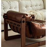 Кресло-диван кожаное на деревянном каркасе Medieval Furniture варинант исполнения - 5 | Loft Concept в Твери