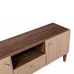 ТВ-тумба бежевая из массива бука с 2-мя дверками и ящиком Wenge Light варинант исполнения - 2 | Loft Concept в Твери