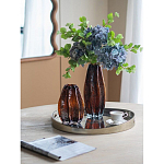 Ваза стеклянная янтарного цвета с текстурированным силуэтом Carambola варинант исполнения - 6 | Loft Concept в Твери