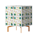 Тумба  с рисунком Short Pina Colada Orange варинант исполнения - 3 | Loft Concept в Твери