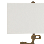 Настольная лампа с фигурным каркасом и прямоугольным тканевым абажуром Brutalist Profile варинант исполнения - 2 | Loft Concept в Твери