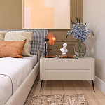 Настольная лампа с круглым деревянным отражателем и черным цилиндрическим плафоном Accord Lighting варинант исполнения - 9 | Loft Concept в Твери