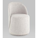 Пуф Loreen со спинкой вращающийся букле светло-серый варинант исполнения - 1 | Loft Concept в Твери