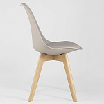 Стул с основой из пластика и мягким сиденьем Arvika Beige варинант исполнения - 2 | Loft Concept в Твери