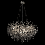 Люстра подвесная с прозрачными стеклянными подвесками в форме капель Диаметр 80 см Droplet Chandelier варинант исполнения - 5 | Loft Concept в Твери