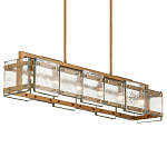 Люстра прямоугольная из толстого литого стекла Cast Glass варинант исполнения - 2 | Loft Concept в Твери