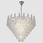 Люстра с подвесками из рифленного стекла в форме капель Textured Glass Chandelier варинант исполнения - 11 | Loft Concept в Твери