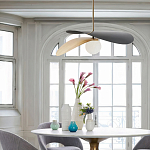 Люстра круглая с 2-мя металлическими абажурами Andromeda варинант исполнения - 7 | Loft Concept в Твери