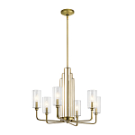  Люстра с прозрачными рифлеными цилиндрическими плафонами Kichler варинант исполнения - 16 | Loft Concept в Твери