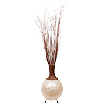 Торшер из перламутра на металлическом каркасе Indonesian Comet варинант исполнения - 2 | Loft Concept в Твери