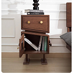 Тумбочка прикроватная с ящиком и дверцей Робот Robot Desk варинант исполнения - 7 | Loft Concept в Твери